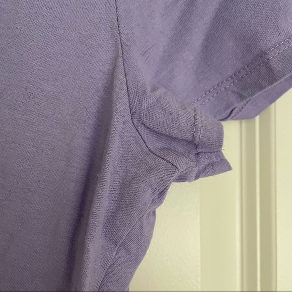 Zara knotted t-shirt in mauve size L - Picture 5 of 8